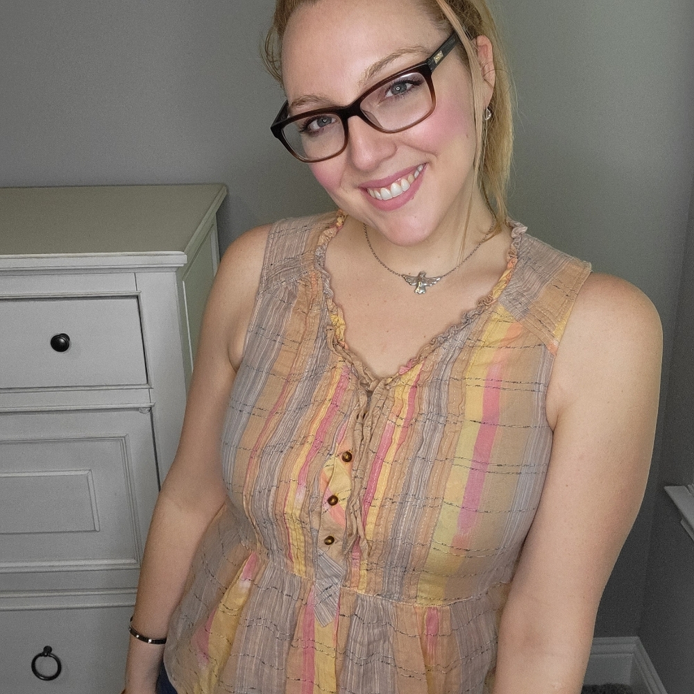 Anthro Holding Horses Top